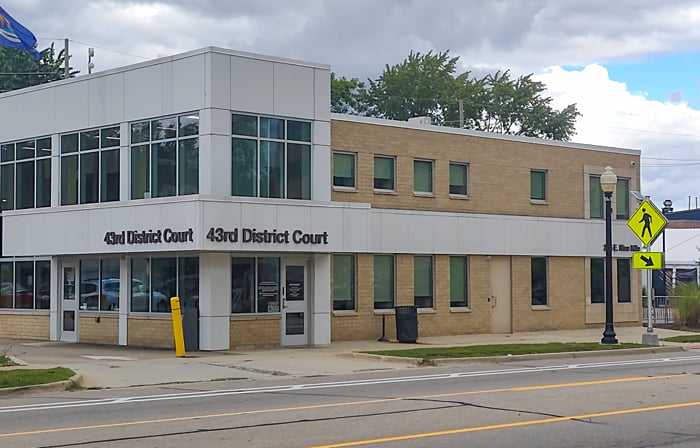 Image of the 43rd District Court - Ferndale courthouse.